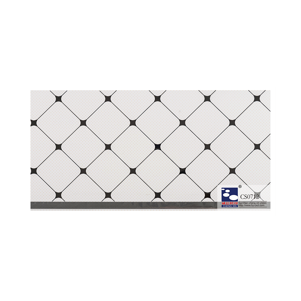 Waterproof PVC embossed new design composites ceiling wall panel film for interior decoration CS0712