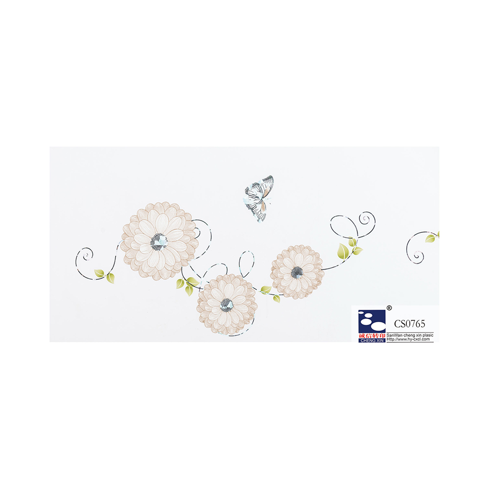 Good Price And Quality Hot Stamping Foil Printing Flower Design For Pvc Panel CS0765