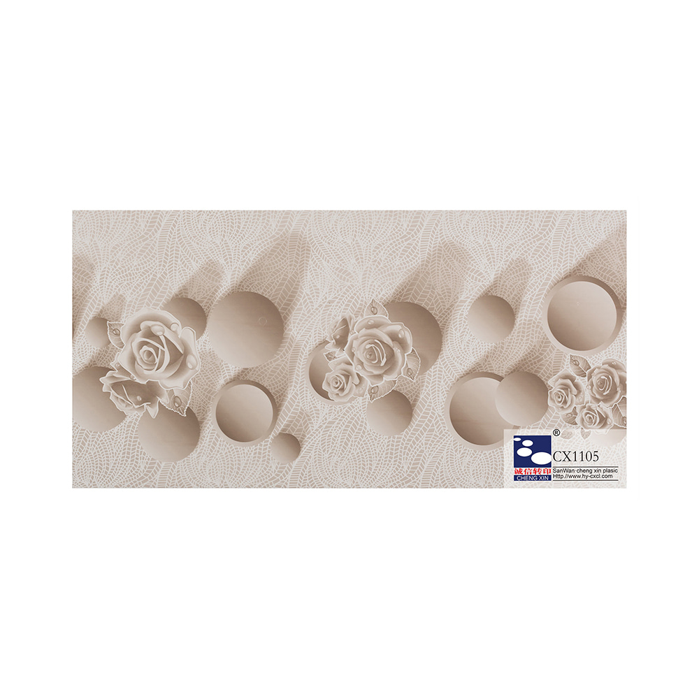 Multi Factory Supply Fashion Wooden Design Hot Stamping Foil PVC for Plastic Panel CX1105