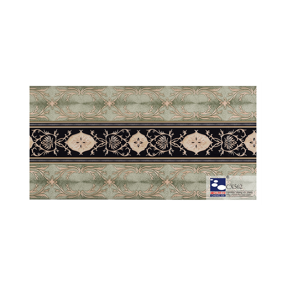 26cm Hot Stamping Foils Pvc Decoration Film with Printed Flowers For Panel Furniture CX562