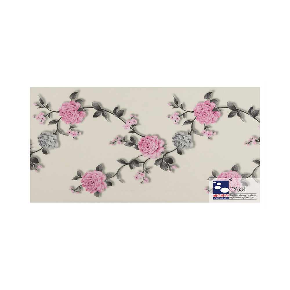 Wholesale 2021 new design pvc color printing ceiling bronzing foil composite pvc film CX684