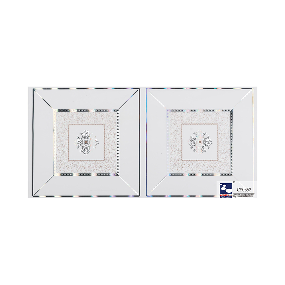 Glossy PVC wall& ceiling panels with groove ,ceiling tiles standard size CS0352