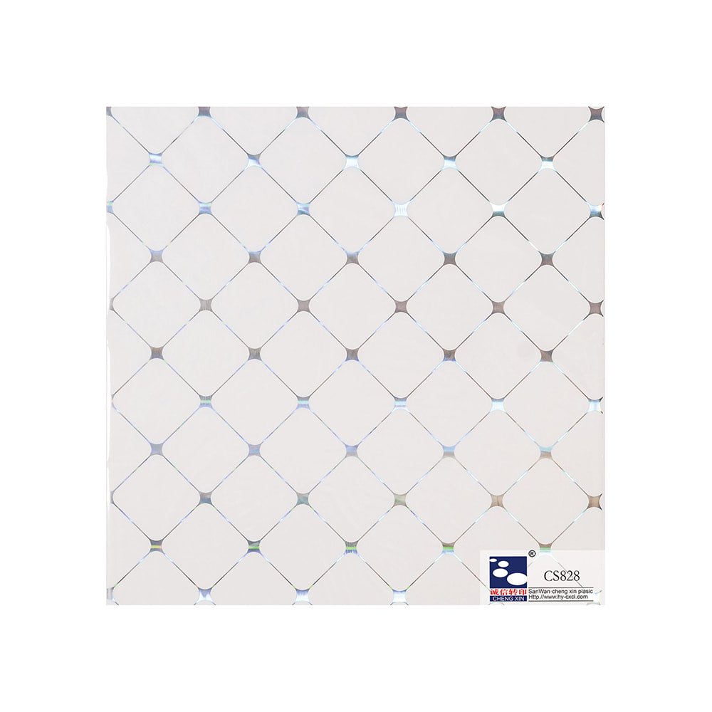 Hot stamping pvc ceiling for interior decoration new design cheap pvc ceiling panel film CS828