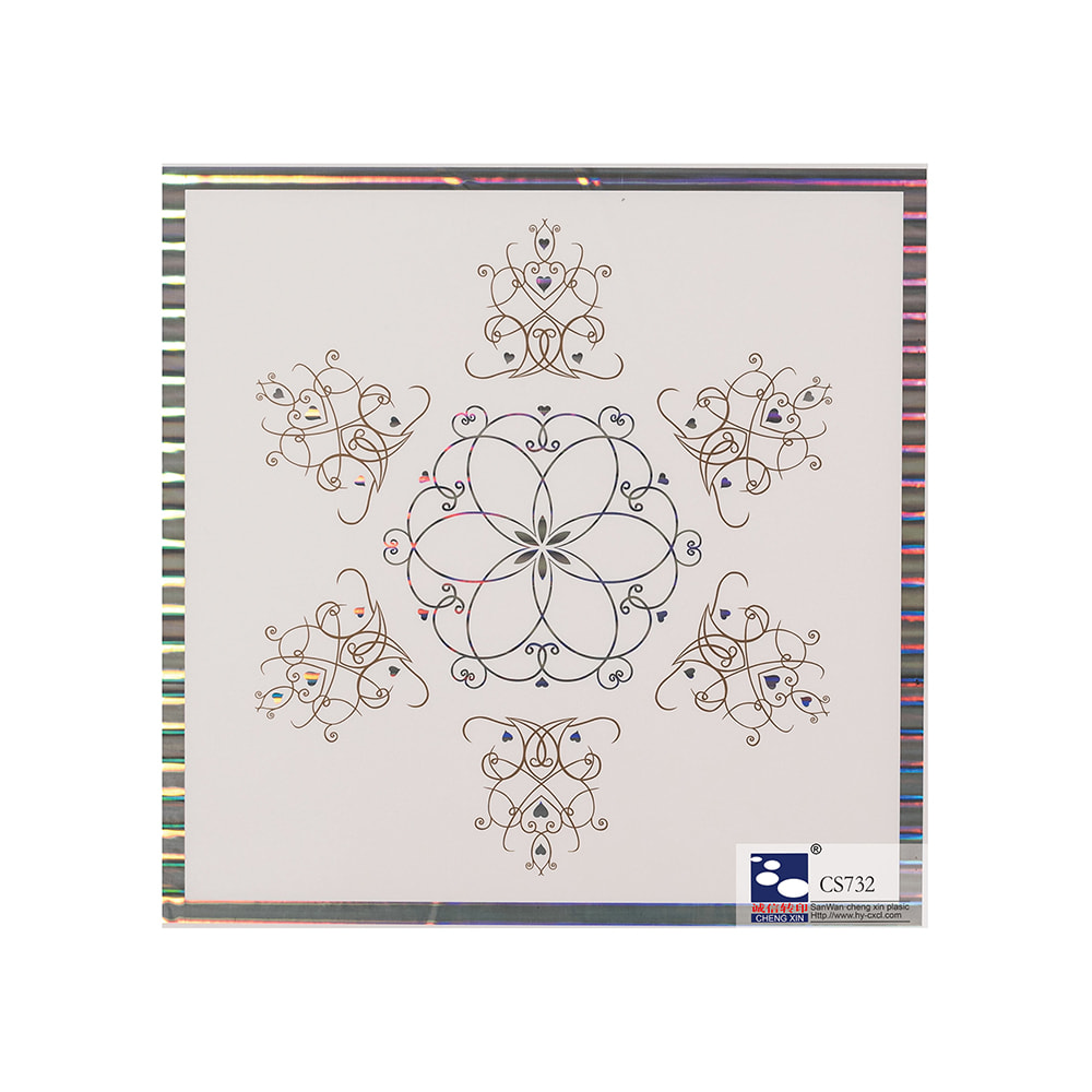 Hot Stamping Foil Marble Film 606 Mm With Pvc Panel Board CS732