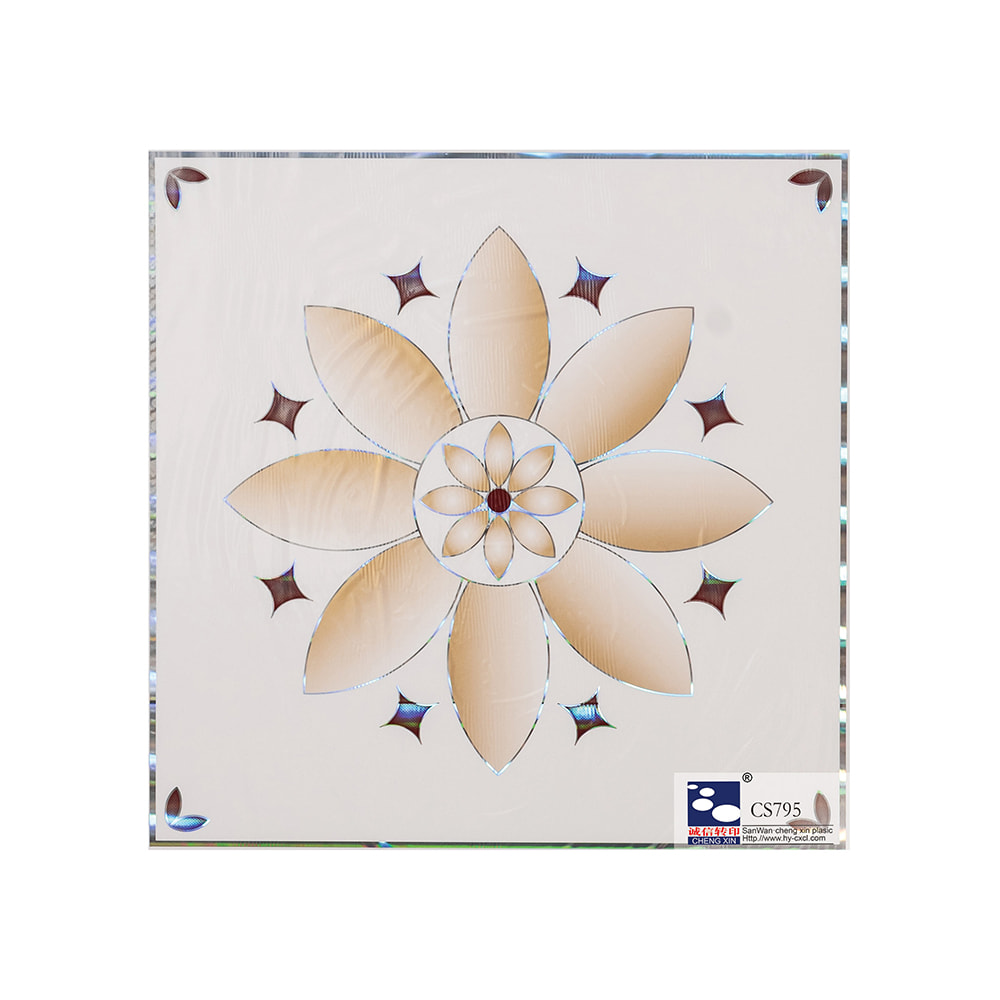 Printing Flowers Luxury Hot Stamping Foil For Pvc Plastic Panel CS795