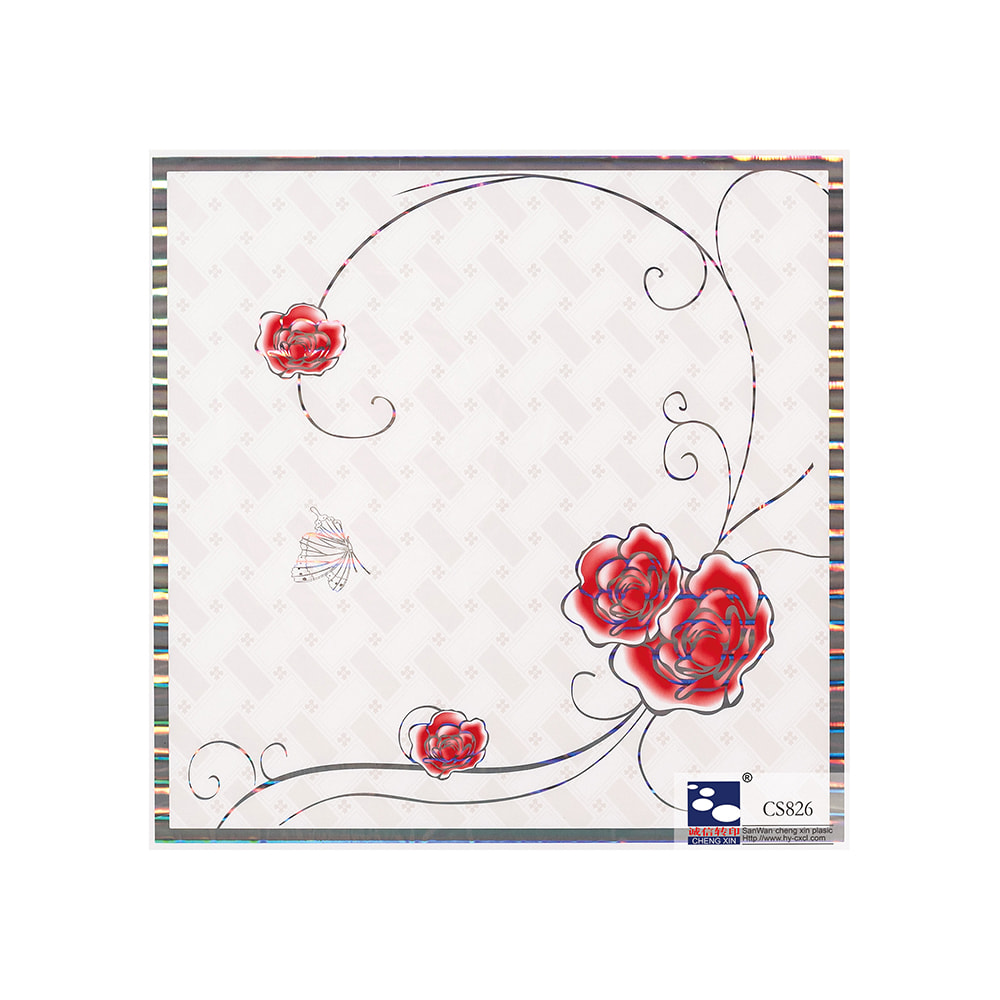 Factory Printing Flowers Hot Stamping Foil For Pvc Plastic Ceiling Board CS826