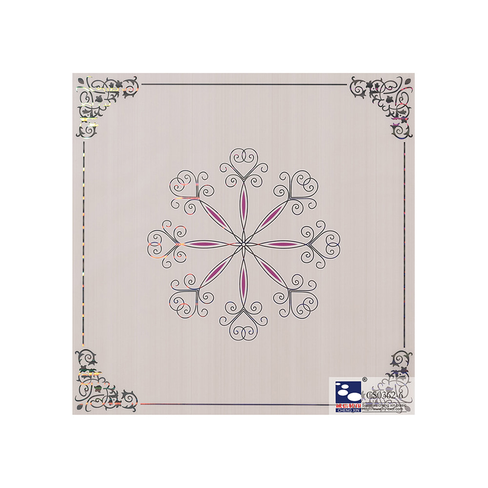 Hot stamping pvc ceiling for interior decoration new design cheap pvc ceiling panel film CS0362
