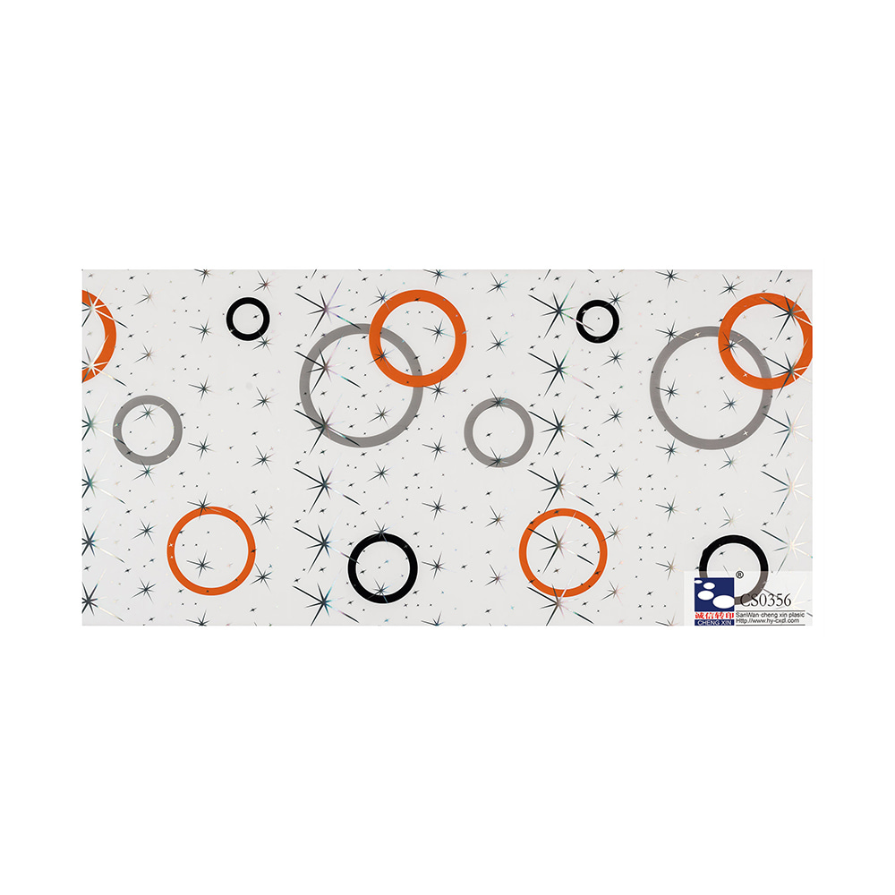 Hot Stamping Foils with Luxury Printed Flowers Decorative PVC Film For Furniture CS0356